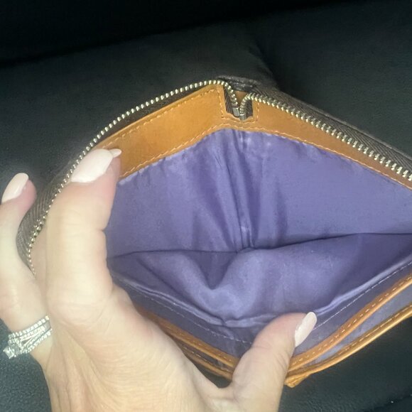 Coach Brown Pebbled Leather Wallet - Picture 9 of 14